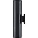 Vegas LED 18 inch Powder Coated Black Outdoor Wall Sconce
